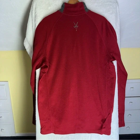 NWT Ibex Shak Lite Jacket Mens XL Red Full Zip Merino Wool Outdoor New Hiking - Picture 2 of 10